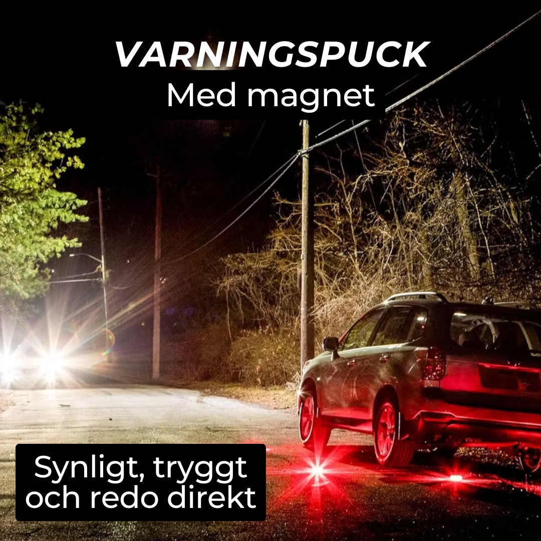 VARNINGSPUCK MED MAGNET – SYNLIGT, TRYGGT & REDO DIREKT